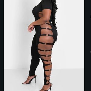 Rebdolls Baddie Energy Cut-Out Jumpsuit size 1x